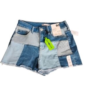 So womens jrs high rise shortie shorts jean denim sz 9 / 29 nwt